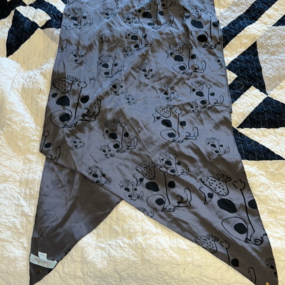Large Geren Ford silk scarf wrap 88” x 20”
